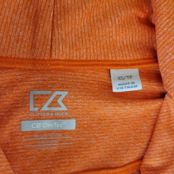 Ladies Cutter & Buck Shoreline Half Zip Pullover Orange Size XS Pocket - Picture 9 of 12